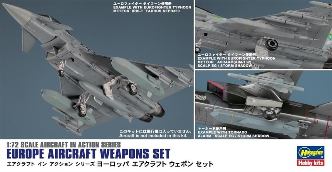 Hasegawa X72-15 35115 1/72 Ölçek, Avrupa, Savaş Uçağı Silahları, Plastik Model Kiti