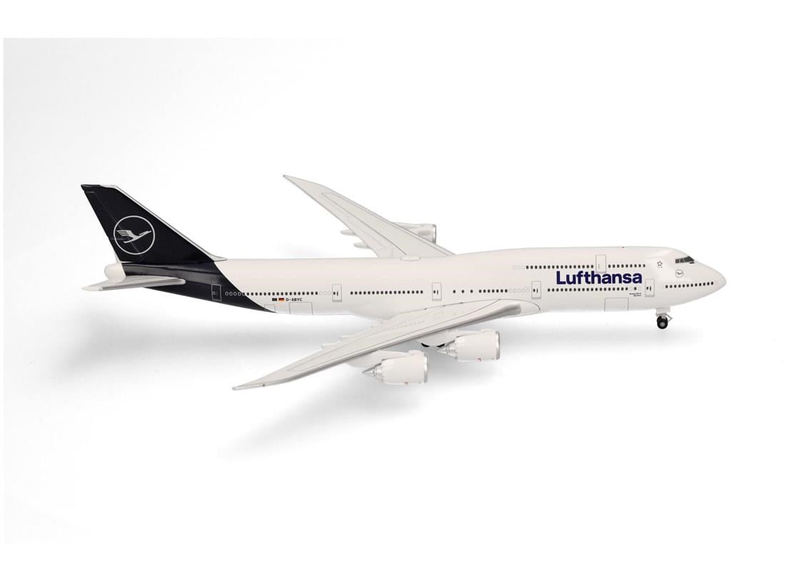 Herpa 531283-001 1/500 Ölçek, Lufthansa Boeing 747-8 Intercontinental – D-ABYC (Sachsen), Metal, Sergilemeye Hazır Model Yolcu