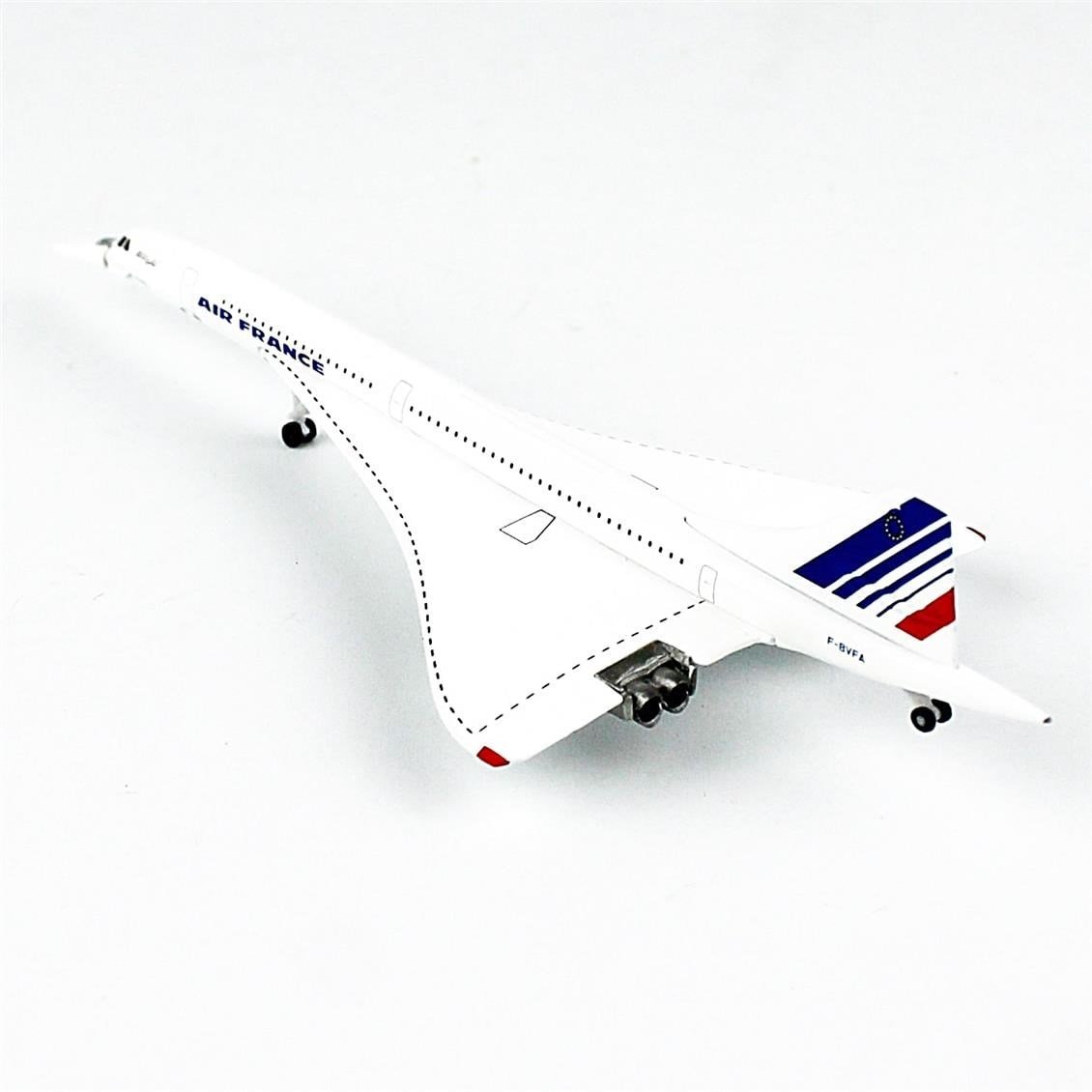 Herpa 532839-002 1/87 Ölçek, Air France Concorde, Metal, Sergilemeye Hazır Model Yolcu Uçağı