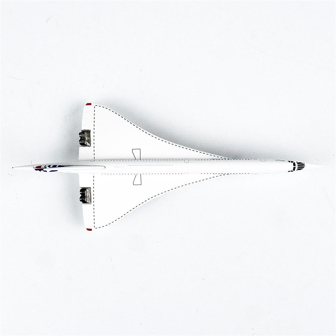 Herpa 532839-002 1/87 Ölçek, Air France Concorde, Metal, Sergilemeye Hazır Model Yolcu Uçağı
