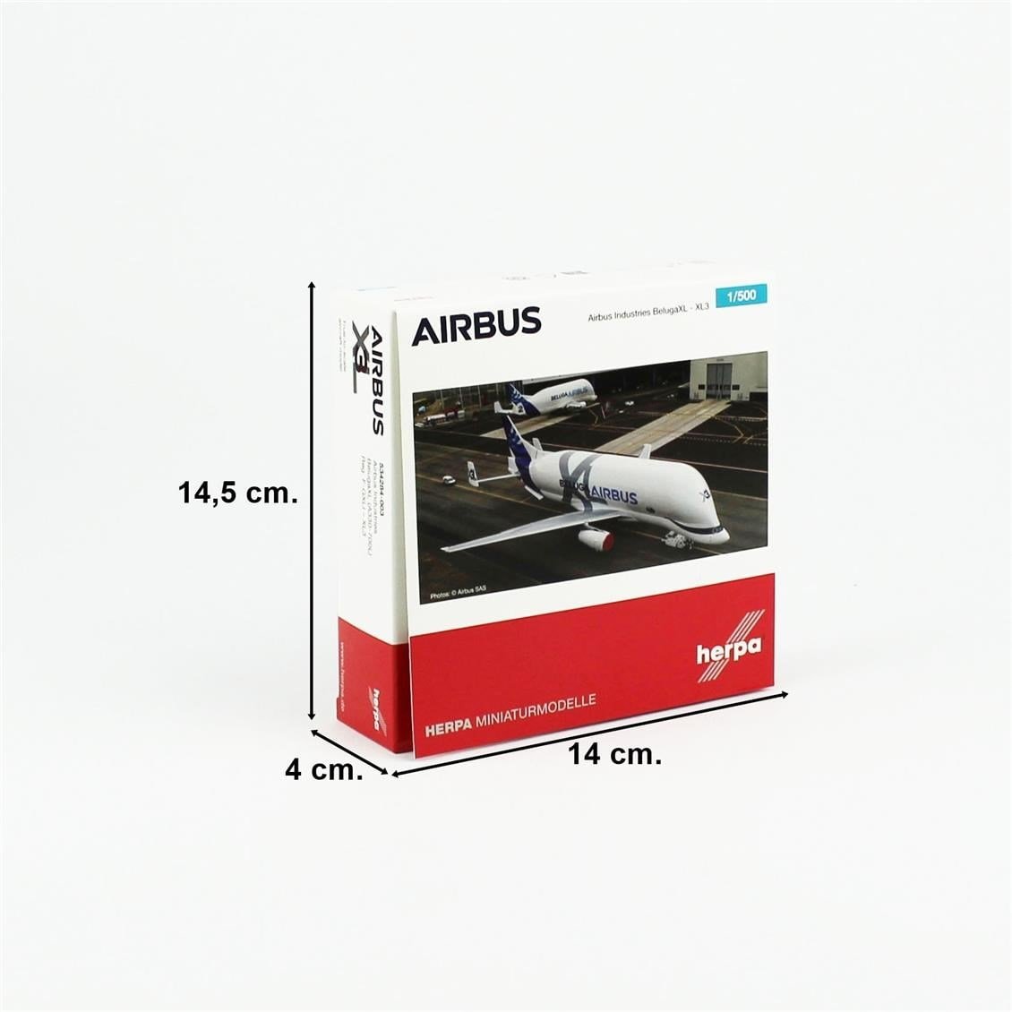 Herpa 534284-003 1/500 Ölçek, Airbus Industries A330-743L, BelugaXL - XL#3 - F-GXLI, Metal, Sergilemeye Hazır Model Nakliye Uça
