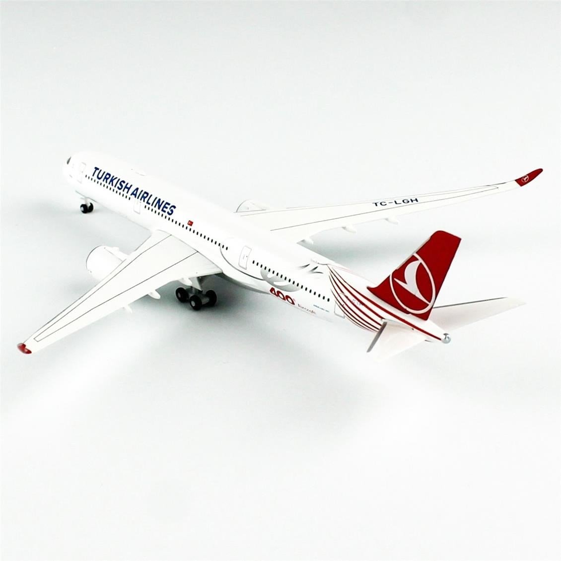 Herpa 537230 1/500 Ölçek, THY Airbus A350-900 (400th Aircraft)- TC-LGH (Tek Yürek), Metal, Sergilemeye Hazır Model Araç