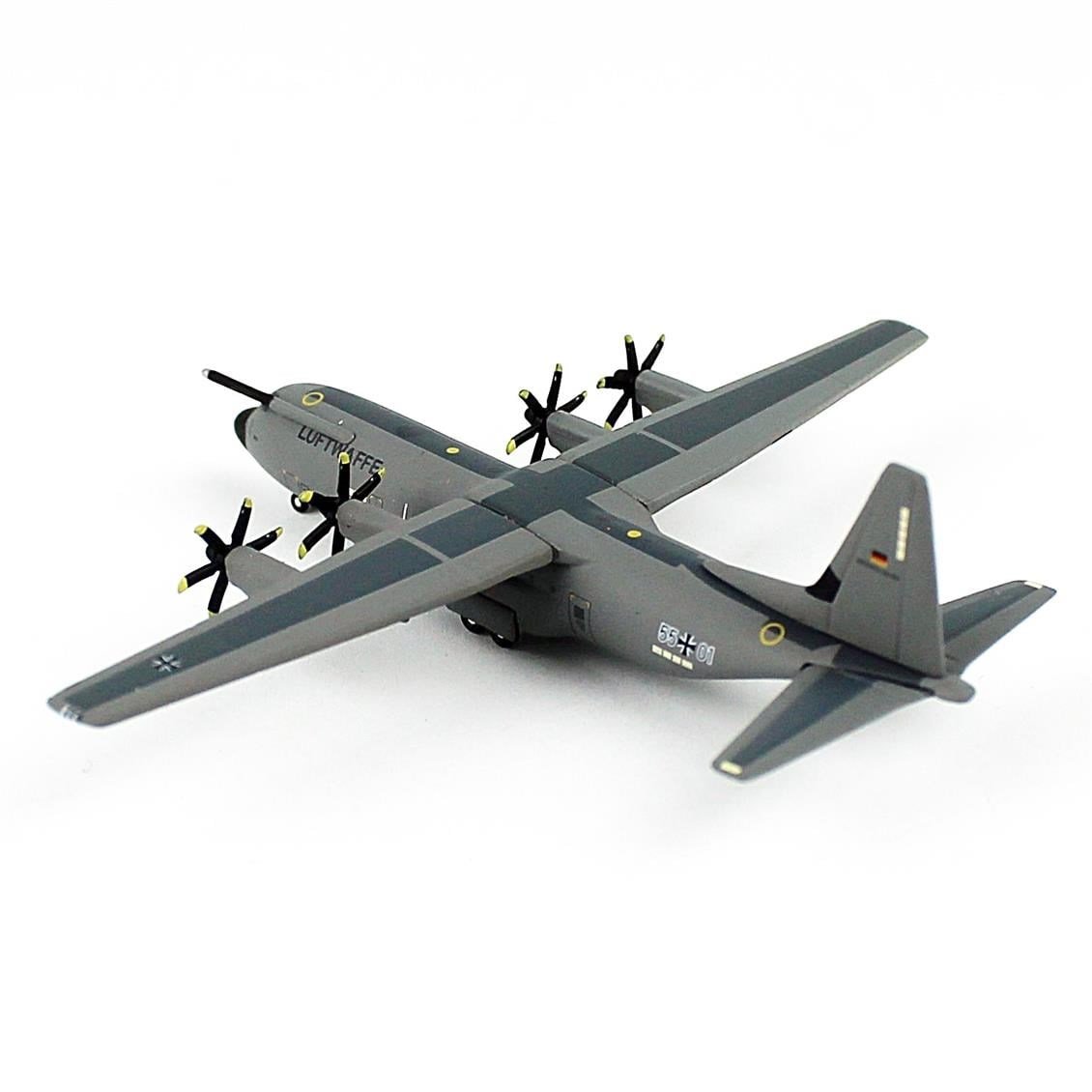 Herpa 537438 1/500 Ölçek, Luftwaffe C-130J-30 Super Hercules, Metal, Sergilemeye Hazır Model Askeri Uçak