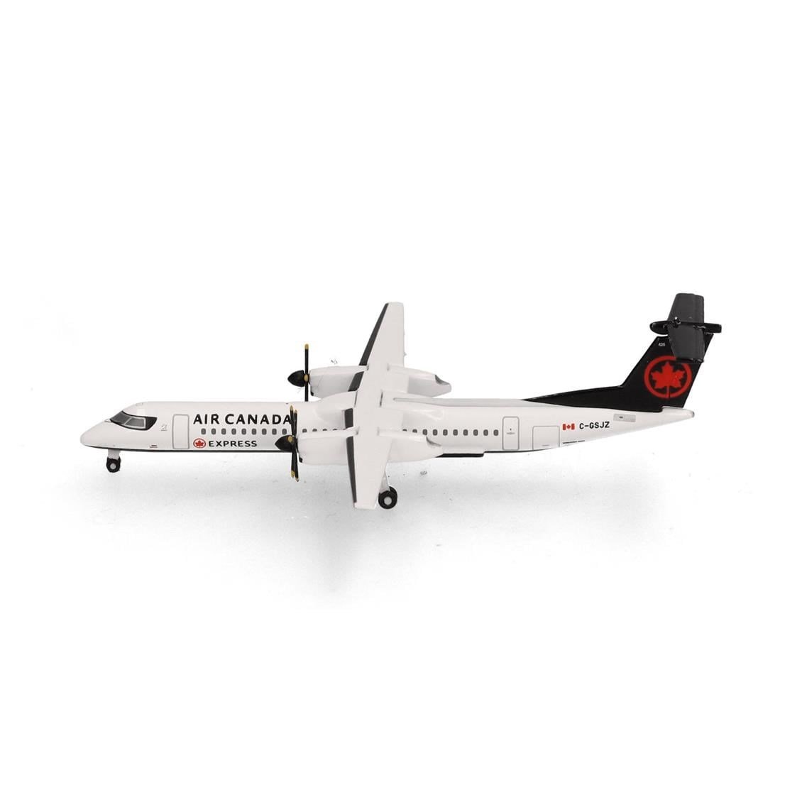 Herpa 538091 1/500 Ölçek, Air Canada Express Bombardier Q400, C-GSJZ, Metal, Sergilemeye Hazır Model Yolcu Uçağı