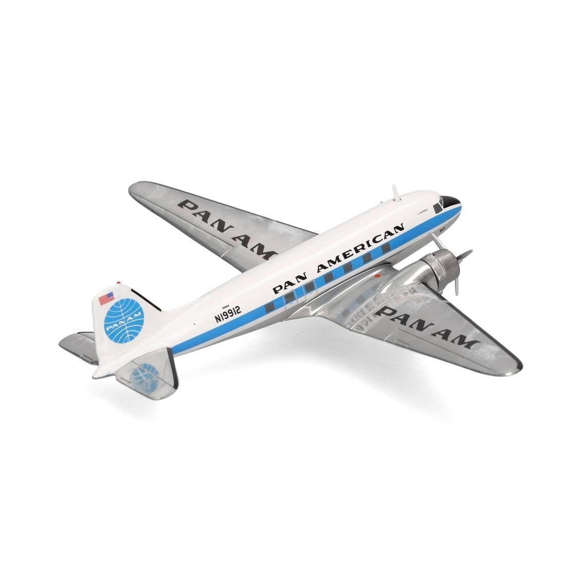 Herpa 573382 1/200 Ölçek, Pan American Havayolları Douglas DC-3 ( 's Clipperle) N19912, Metal, Sergilemeye Hazır Model Yolcu Uç