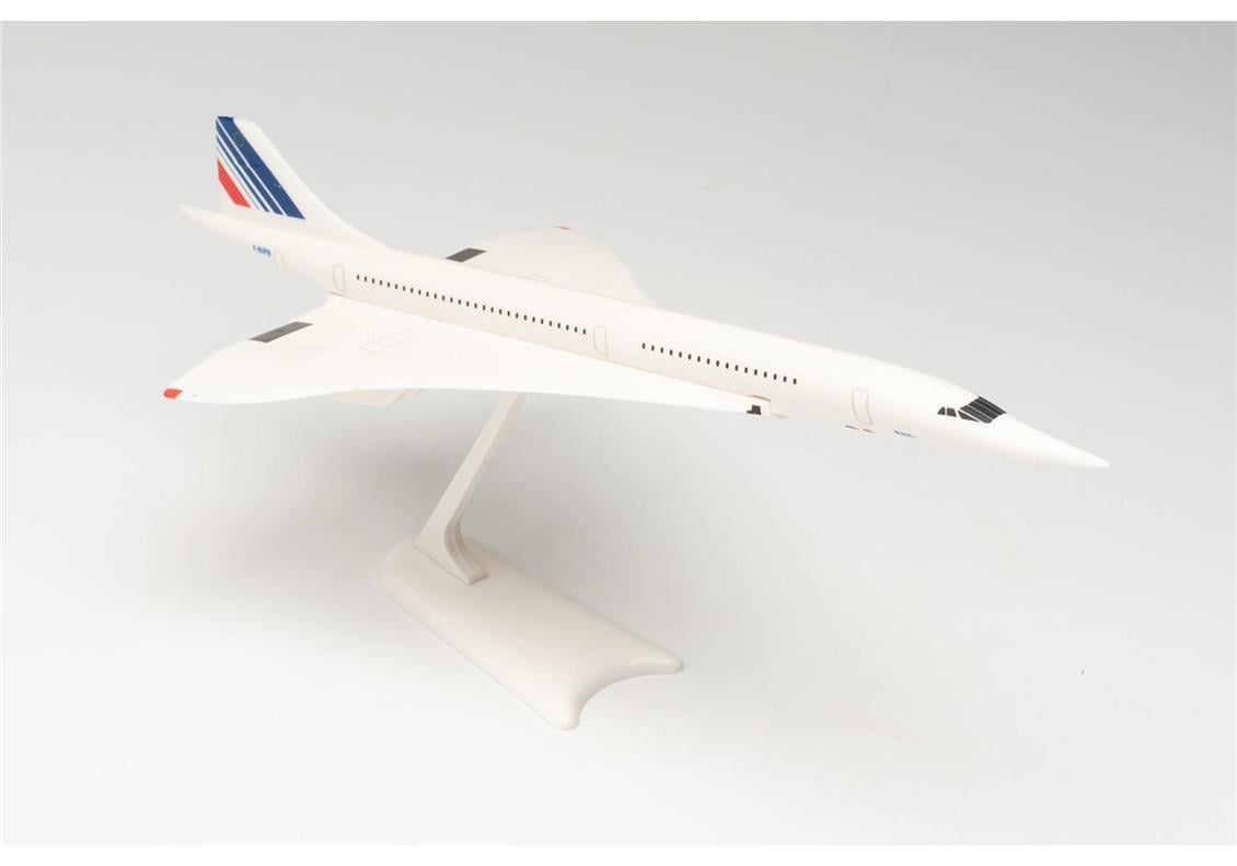 Herpa 605816-001 1/250 Ölçek, Air France Concorde - F-BVFB, Snapfit, Sergilemeye Hazır Model Yolcu Uçağı