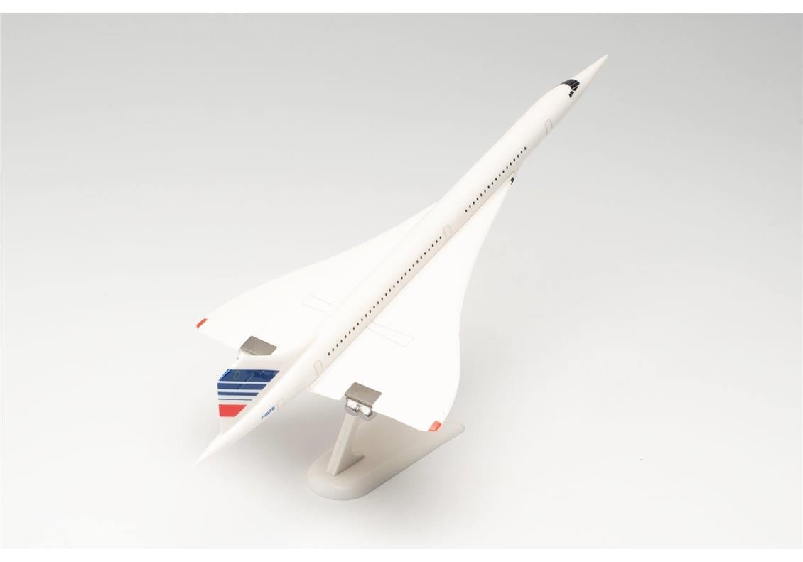 Herpa 605816-001 1/250 Ölçek, Air France Concorde - F-BVFB, Snapfit, Sergilemeye Hazır Model Yolcu Uçağı