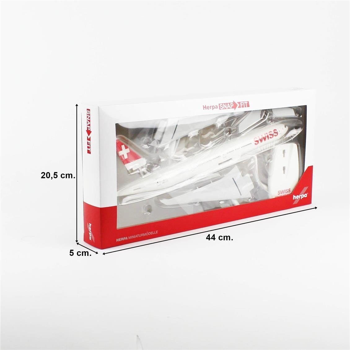 Herpa 610698-001 1/200 Ölçek, Swiss International Air Lines Boeing 777-300ER, Snapfit, Sergilemeye Hazır Model Yolcu Uçağı