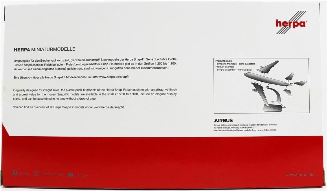 Herpa 611695 1/200 Ölçek, Eurowings Airbus A320 Europa Park D-abdq, Snapfit, Sergilemeye Hazır Model Yolcu Uçağı