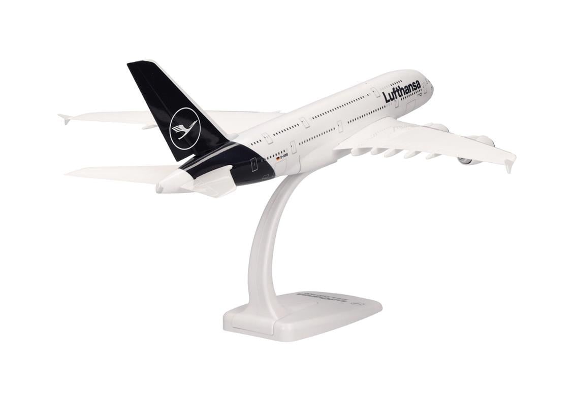 Herpa 612319 1/250 Ölçek, Lufthansa Airbus A380-800, reg. D-AIMB, Snapfit, Sergilemeye Hazır Model Yolcu Uçağı