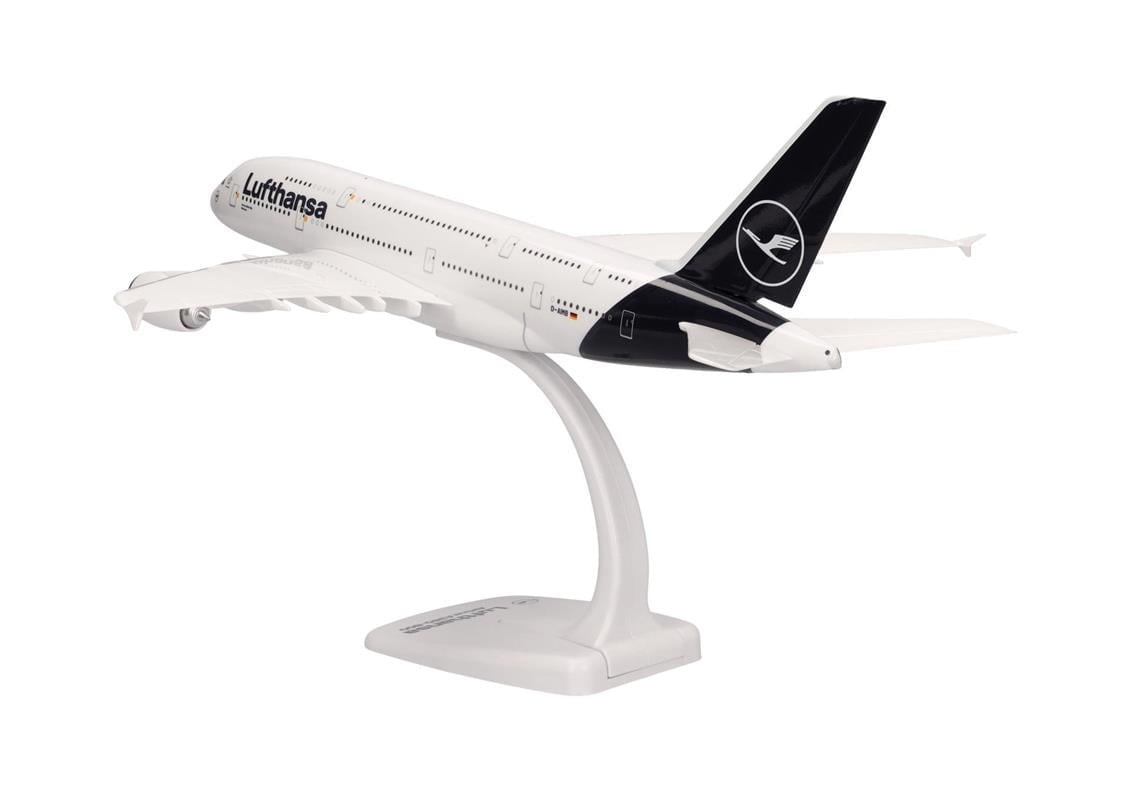 Herpa 612319 1/250 Ölçek, Lufthansa Airbus A380-800, reg. D-AIMB, Snapfit, Sergilemeye Hazır Model Yolcu Uçağı