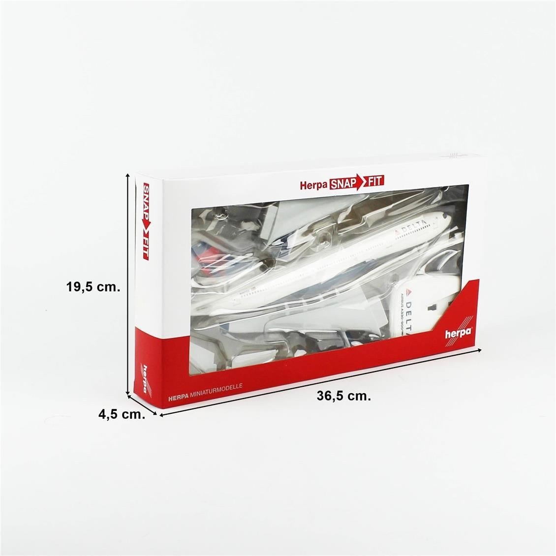 Herpa 612388 1/200 Ölçek, Delta Air Lines Airbus A330-900 neo, Snapfit, Sergilemeye Hazır Model Yolcu Uçağı
