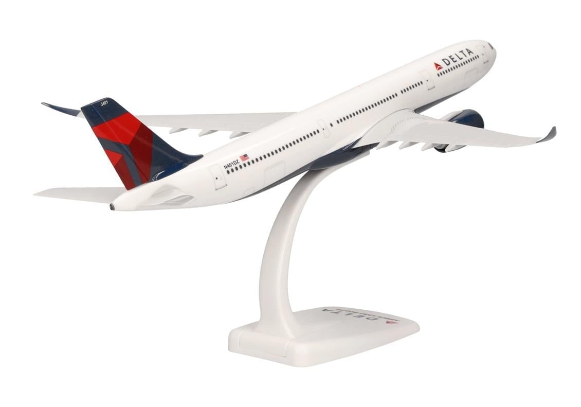 Herpa 612388 1/200 Ölçek, Delta Air Lines Airbus A330-900 neo, Snapfit, Sergilemeye Hazır Model Yolcu Uçağı
