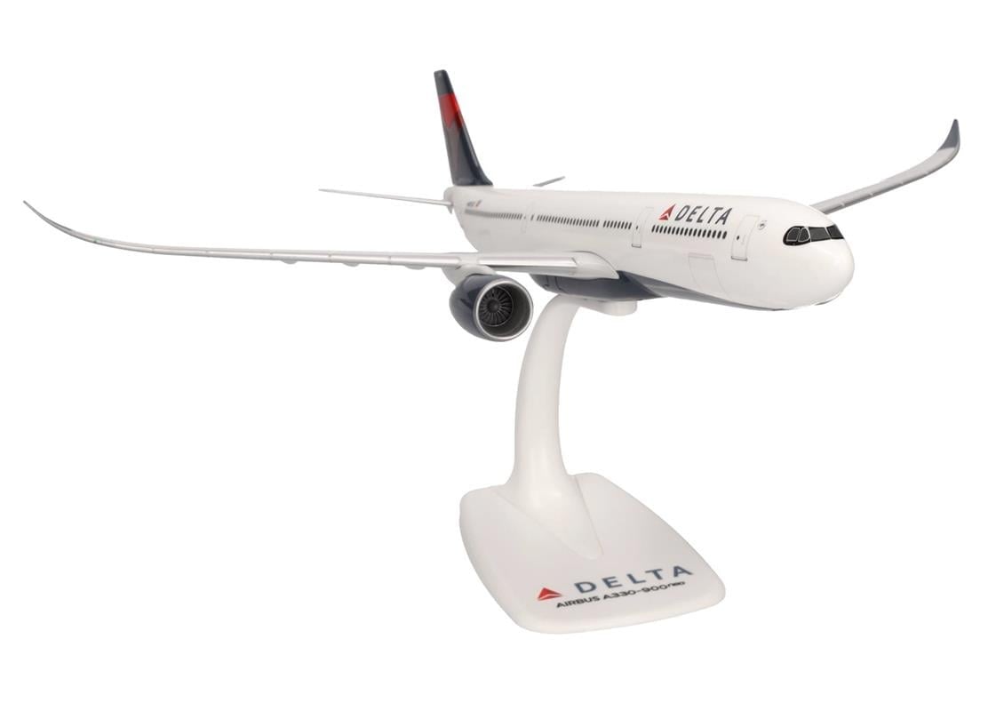 Herpa 612388 1/200 Ölçek, Delta Air Lines Airbus A330-900 neo, Snapfit, Sergilemeye Hazır Model Yolcu Uçağı