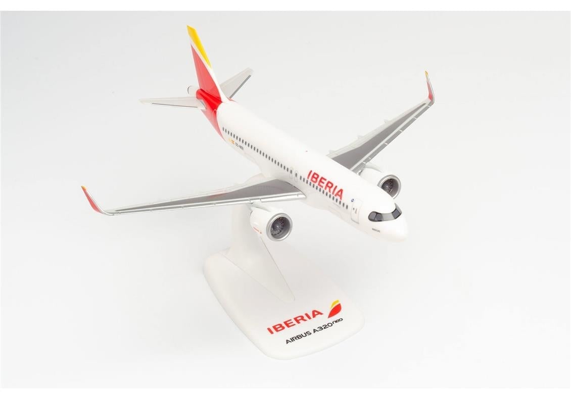 Herpa 613064 1/200 Ölçek, Airbus A320neo Iberia Airlines, Snapfit, Sergilemeye Hazır Model Yolcu Uçağı