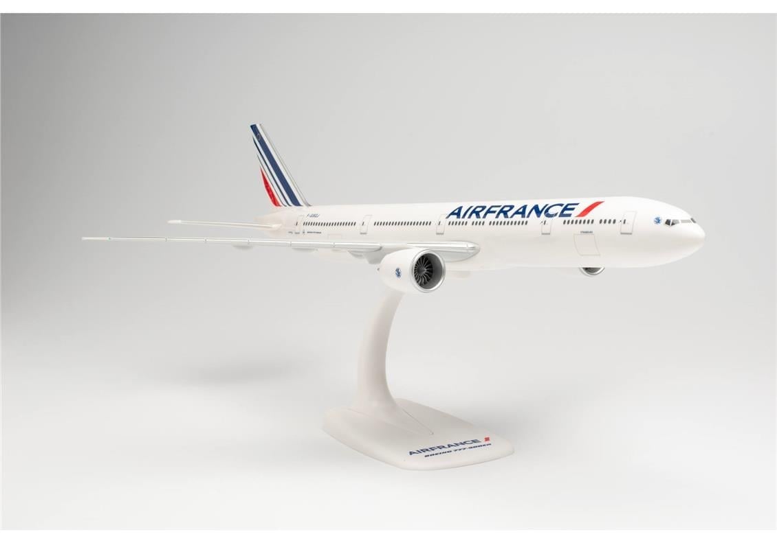Herpa 613491 1/200 Ölçek, Air France Boeing 777-300ER, 2021 Livery, F-GSQJ, Snapfit, Sergilemeye Hazır Model Yolcu Uçağı