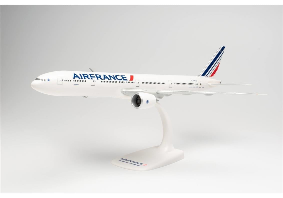 Herpa 613491 1/200 Ölçek, Air France Boeing 777-300ER, 2021 Livery, F-GSQJ, Snapfit, Sergilemeye Hazır Model Yolcu Uçağı