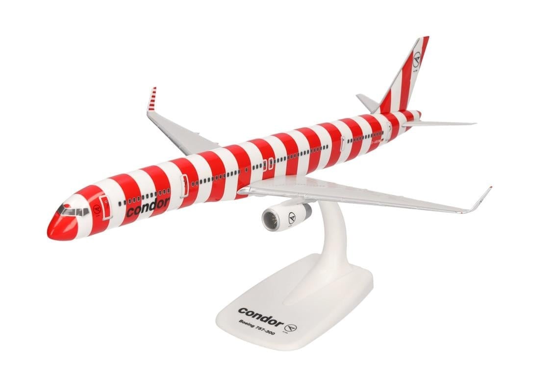 Herpa 613606-001 1/200 Ölçek, Condor Boeing 757-300 (Passion) D-ABOM, Snapfit, Sergilemeye Hazır Model Yolcu Uçağı