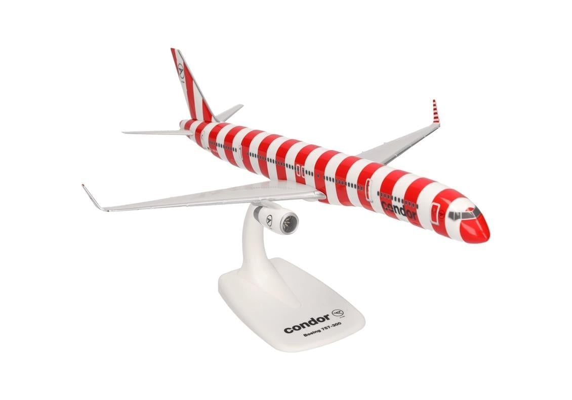 Herpa 613606-001 1/200 Ölçek, Condor Boeing 757-300 (Passion) D-ABOM, Snapfit, Sergilemeye Hazır Model Yolcu Uçağı