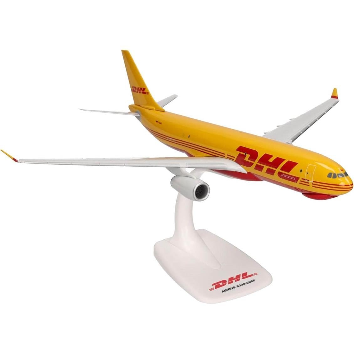 Herpa 614139 1/200 Ölçek, DHL (European Air Transport) Airbus A330-200F, Metal, Snapfit, Sergilemeye Hazır Model Kargo Uçağı