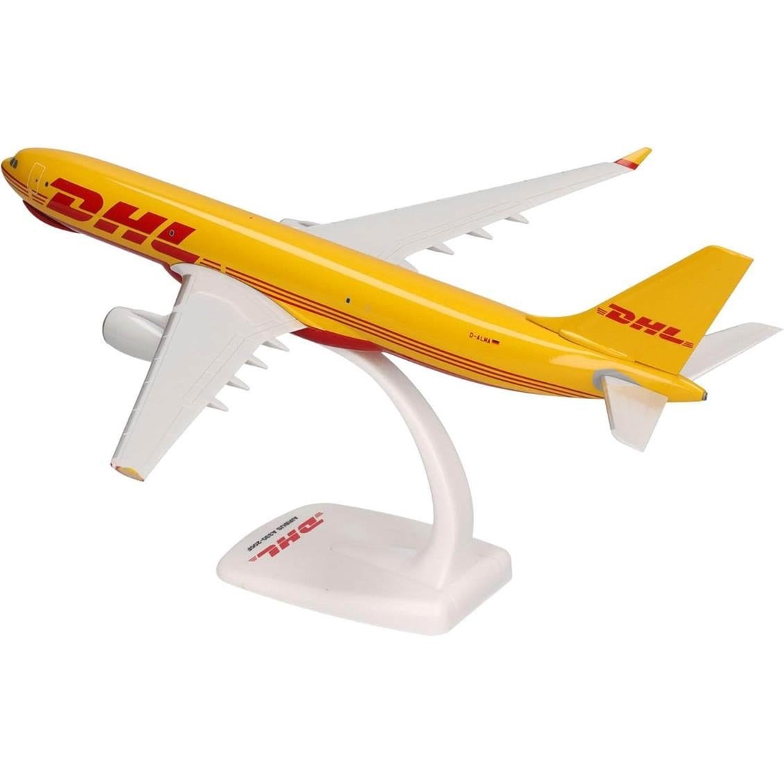 Herpa 614139 1/200 Ölçek, DHL (European Air Transport) Airbus A330-200F, Metal, Snapfit, Sergilemeye Hazır Model Kargo Uçağı