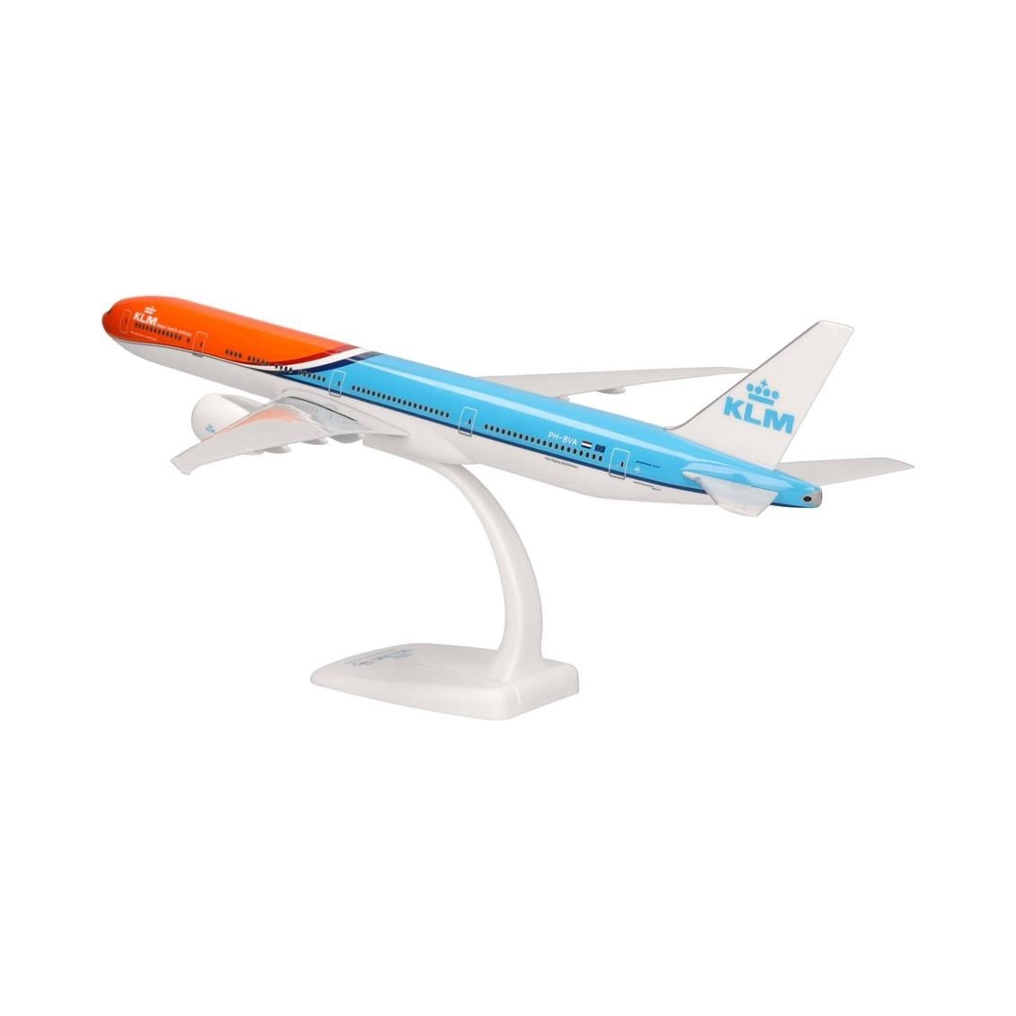 Herpa 614511 1/200 Ölçek, KLM Boeing 777-300ER (Orange Pride) PH-BVA, Snapfit, Plastik, Standlı, Sergilemeye Hazır Model Yolcu
