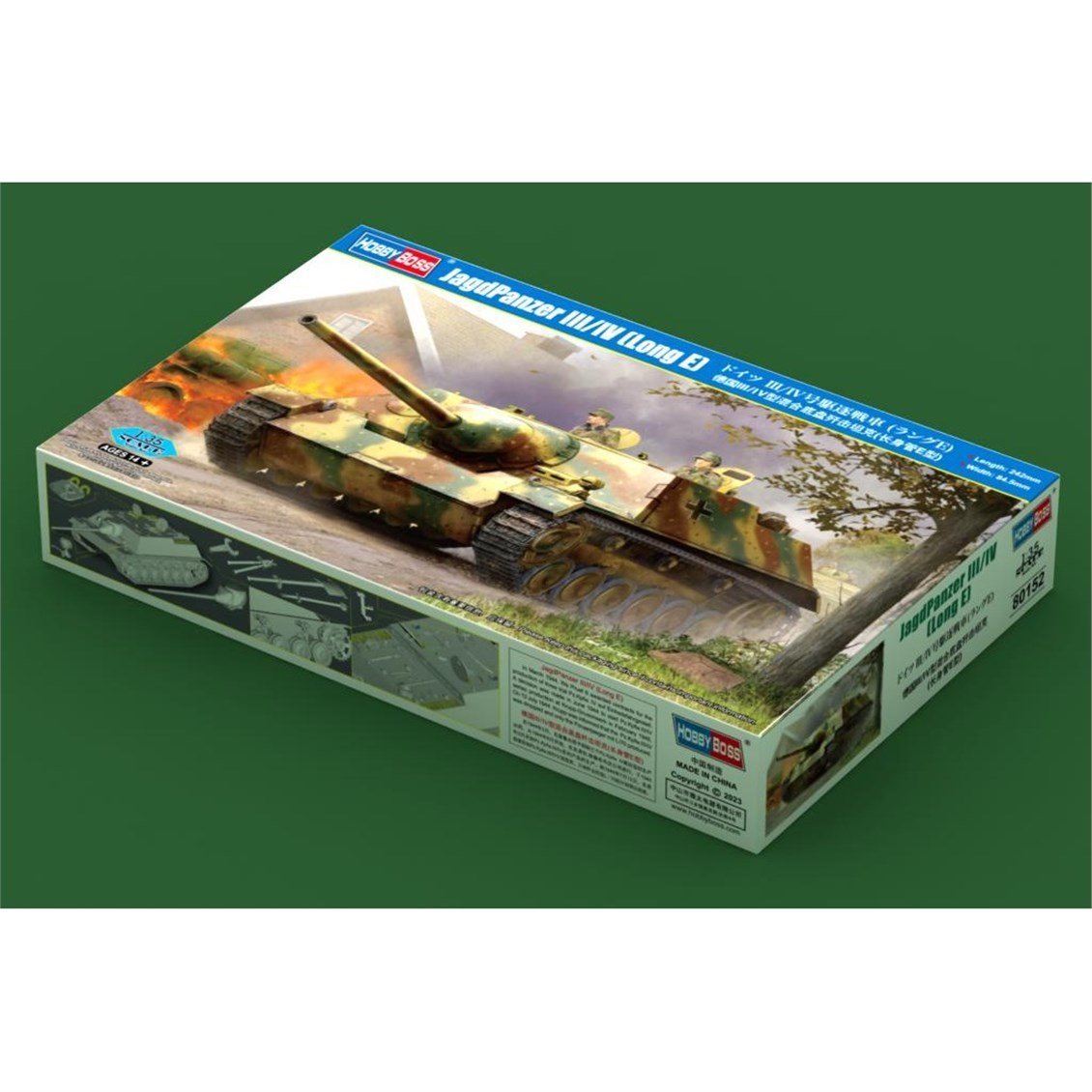 Hobbyboss 80152 1/35 Ölçek, JagdPanzer III/IV (Long E) Tankı, Plastik Model Kiti