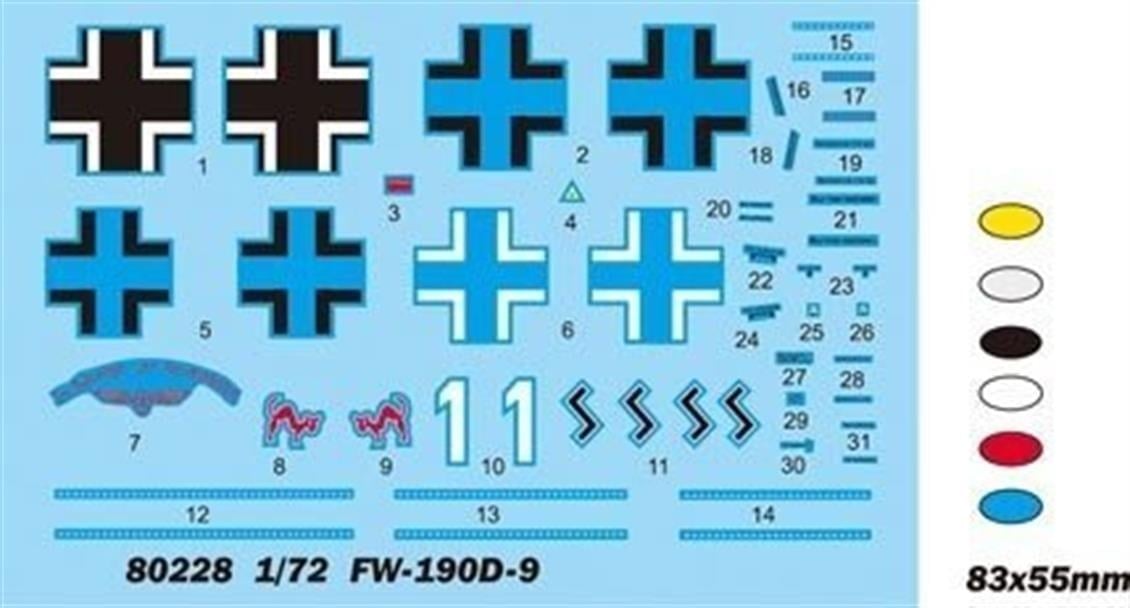 Hobbyboss 80228 1/72 Ölçek, Fw190D-9, Savaş Uçağı, Plastik Model Kiti