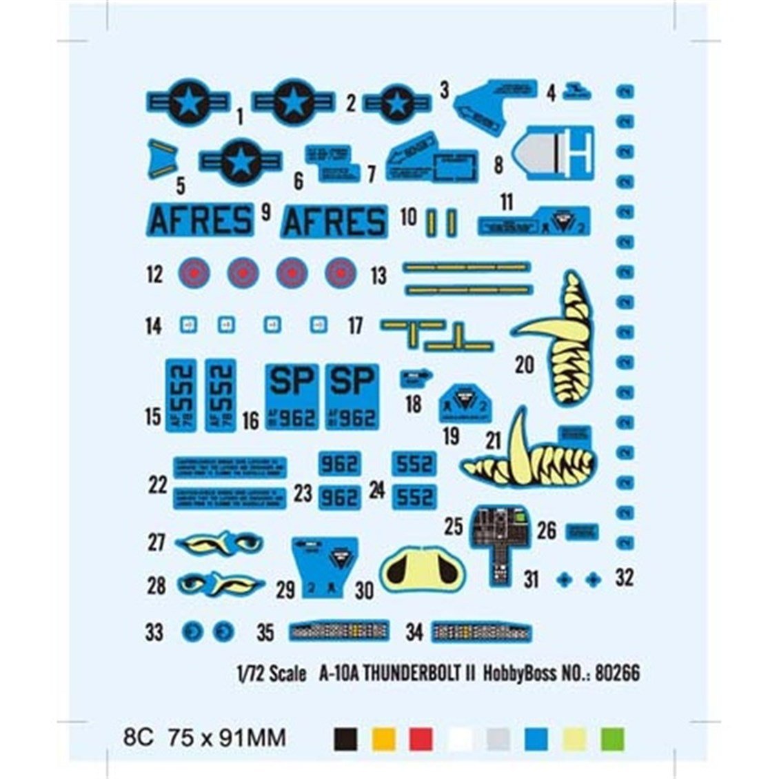 Hobbyboss 80266 1/72 Ölçek, A-10A Thunderbolt II, Savaş Uçağı Plastik Model Kiti