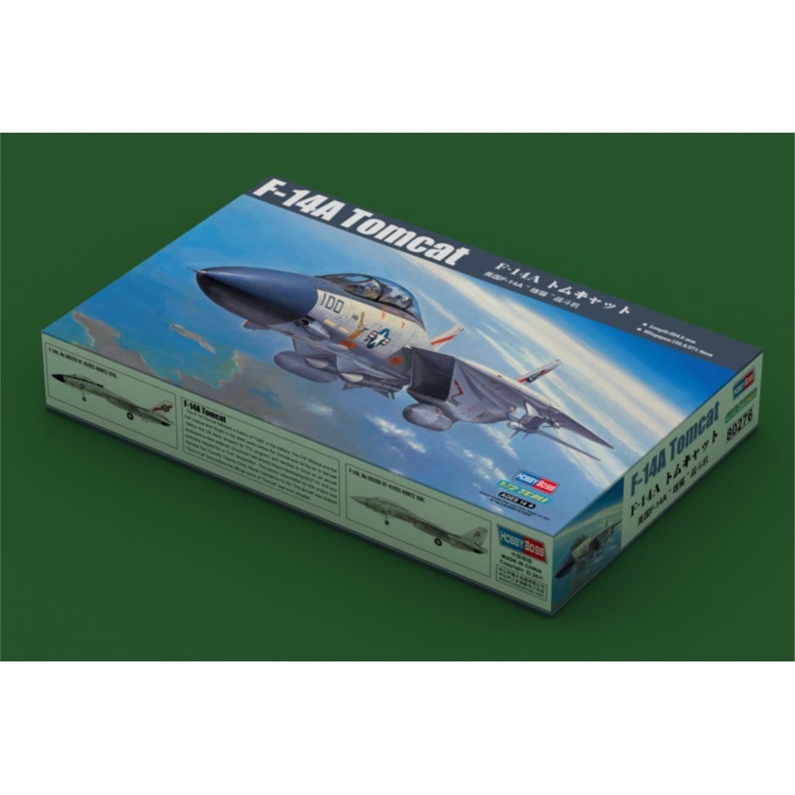 Hobbyboss 80276 1/72 Ölçek, F-14A Tomcat, Savaş Uçağı Plastik Model Kiti