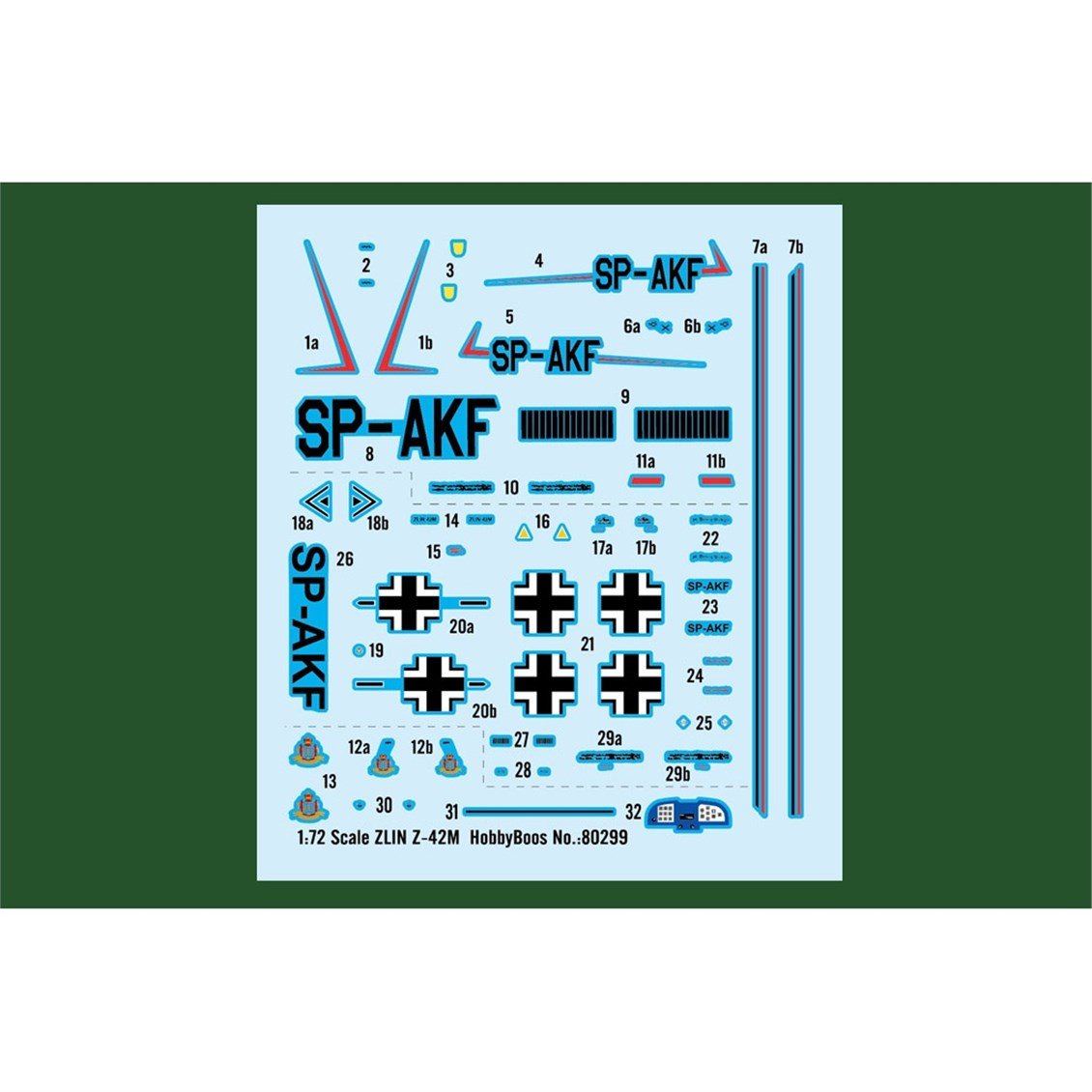 Hobbyboss 80299 1/72 Ölçek, ZLIN Z-42M, Sivil Eğitim Uçağı Plastik Model Kiti