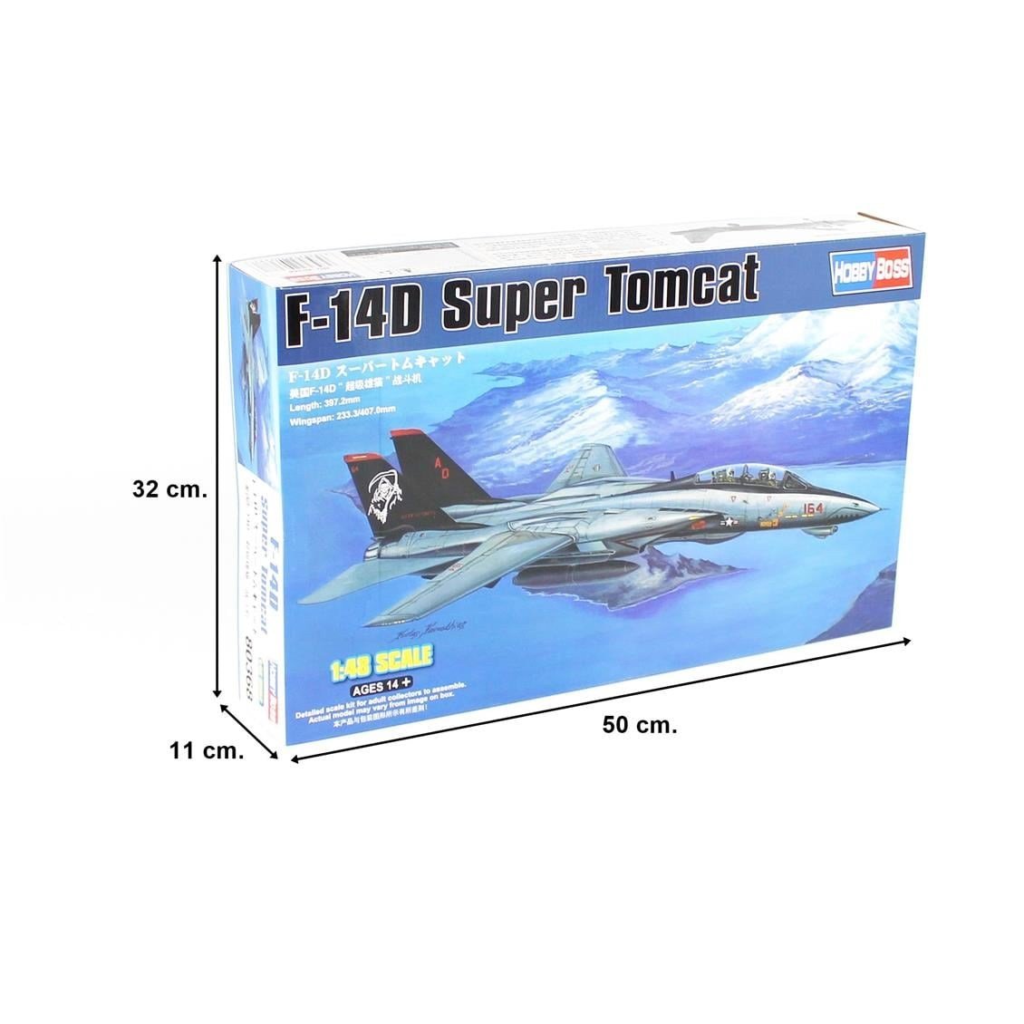 HobbyBoss 80368 1/48 Ölçek, F-14D Super Tomcat, Savaş Uçağı, Plastik Model Kiti