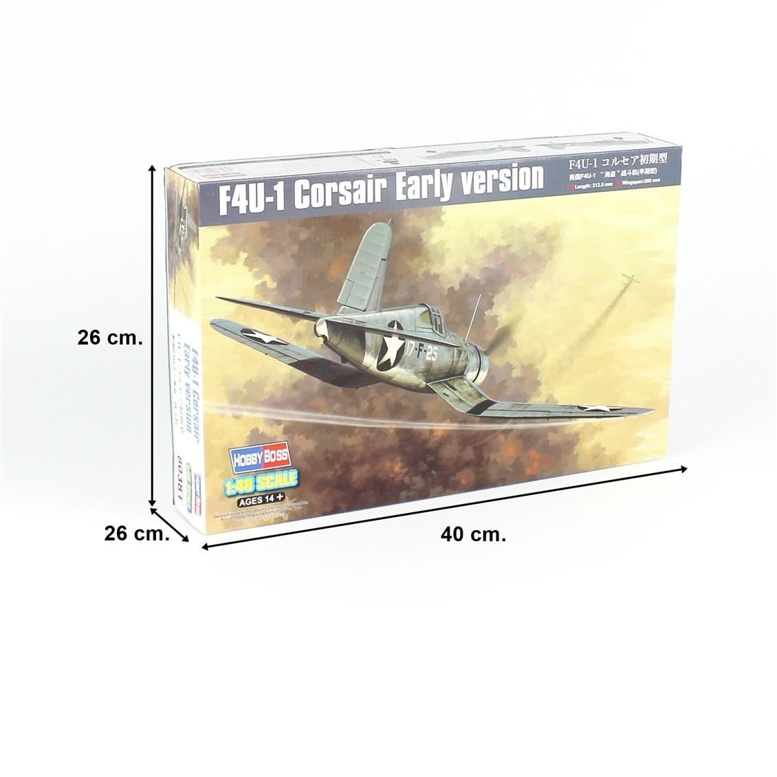 HobbyBoss 80381 1/48 Ölçek, F4U-1 Corsair (Erken Dönem), Savaş Uçağı, Plastik Model Kiti