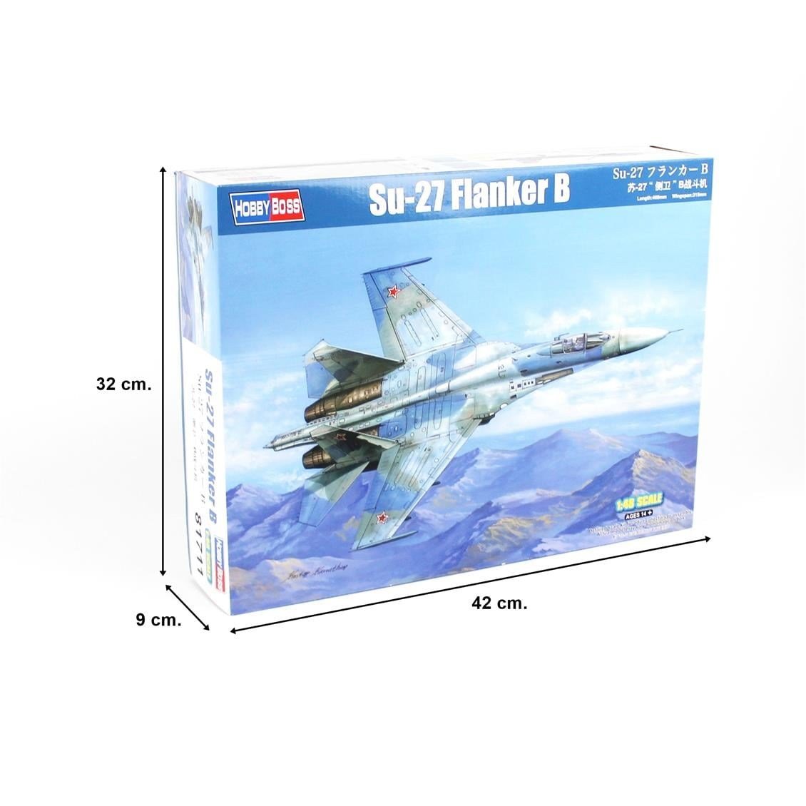 HobbyBoss 81711 1/48 Ölçek, Su-27 Flanker B, Savaş Uçağı, Plastik Model Kiti
