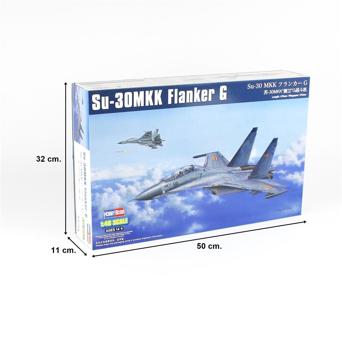 HobbyBoss 81714 1/48 Ölçek, Su-30MKK Flanker G, Savaş Uçağı, Plastik Model Kiti