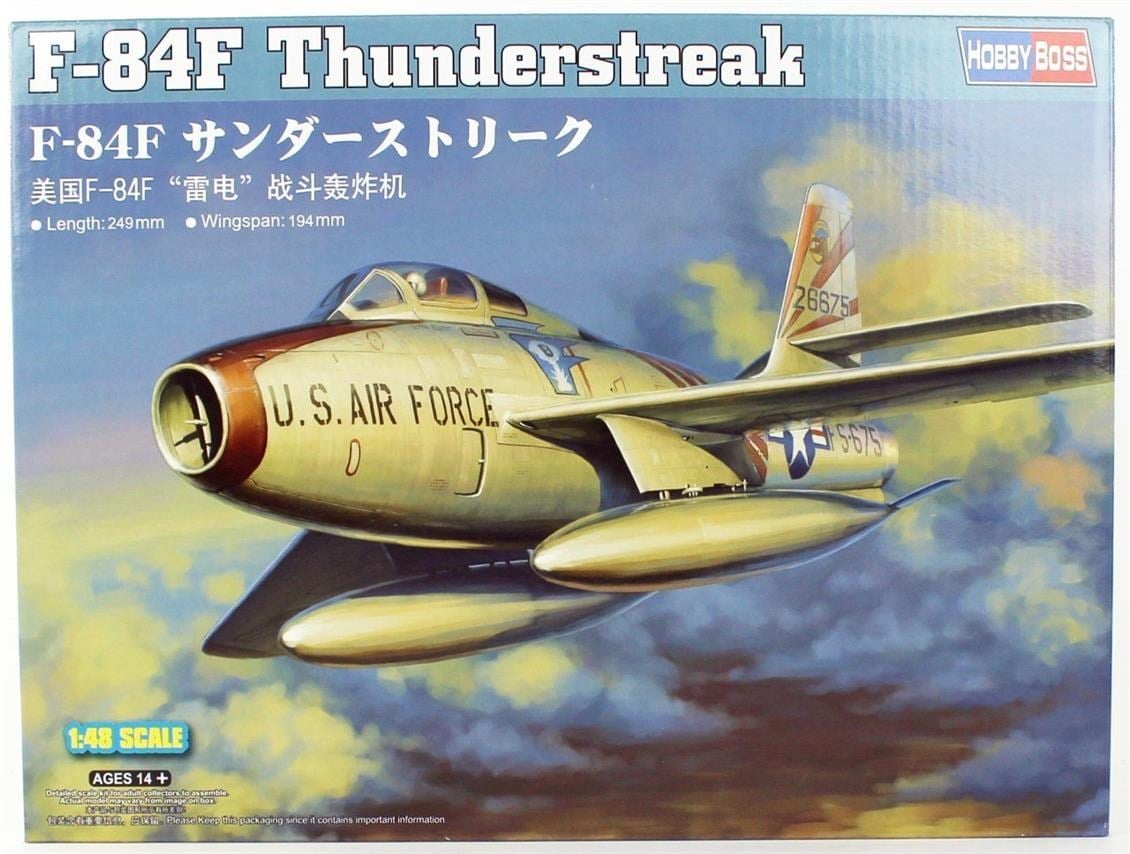 HobbyBoss 81726 1/48 Ölçek, F-84F Thunderstreak, Savaş Uçağı, Plastik Model Kiti