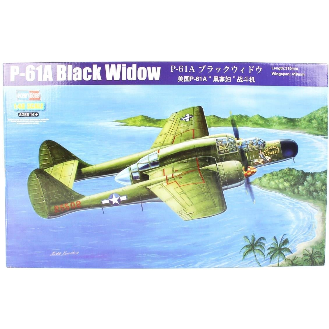 HobbyBoss 81730 1/48 Ölçek, P-61A Black Widow, Savaş Uçağı, Plastik Model Kiti