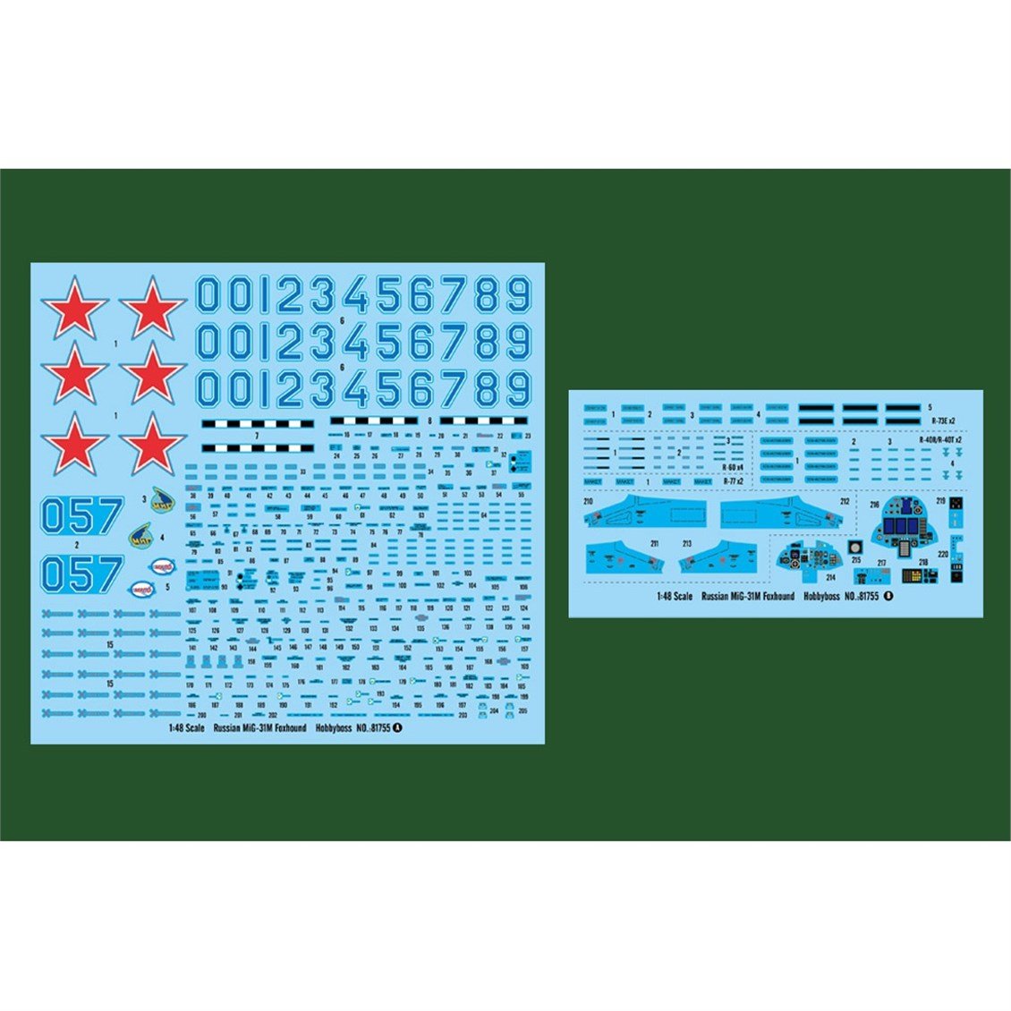 Hobbyboss 81755 1/48 Ölçek, Russian MiG-31M Foxhound, Savaş Uçağı Plastik Model Kiti