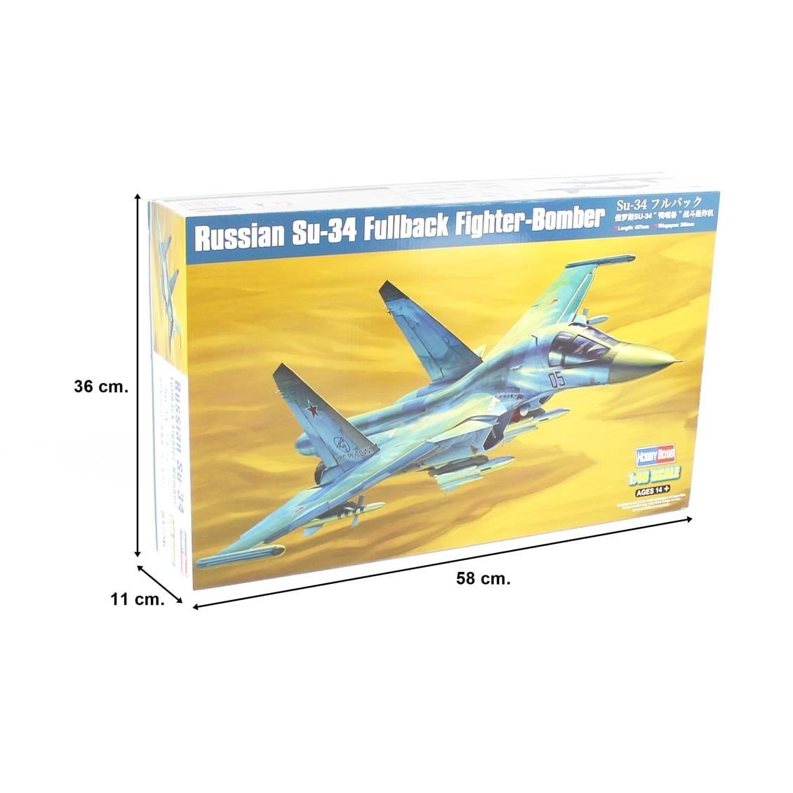 HobbyBoss 81756 1/48 Ölçek, Russian Su-34 Fullback, Fighter-Bomber Savaş Uçağı, Plastik Model Kiti