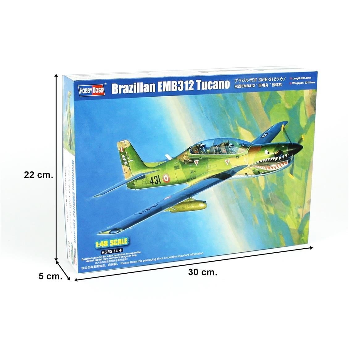 HobbyBoss 81763 1/48 Ölçek, Brazilian EMB312 Tucano, Savaş Uçağı, Plastik Model Kiti