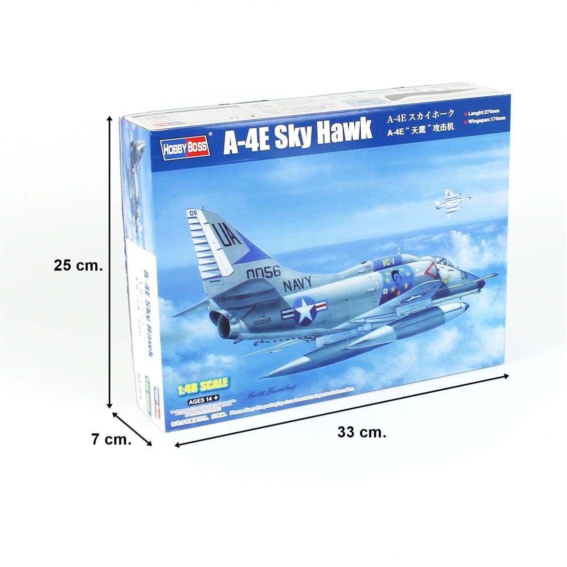 HobbyBoss 81764 1/48 Ölçek, A-4E Sky Hawk, Savaş Uçağı, Plastik Model Kiti