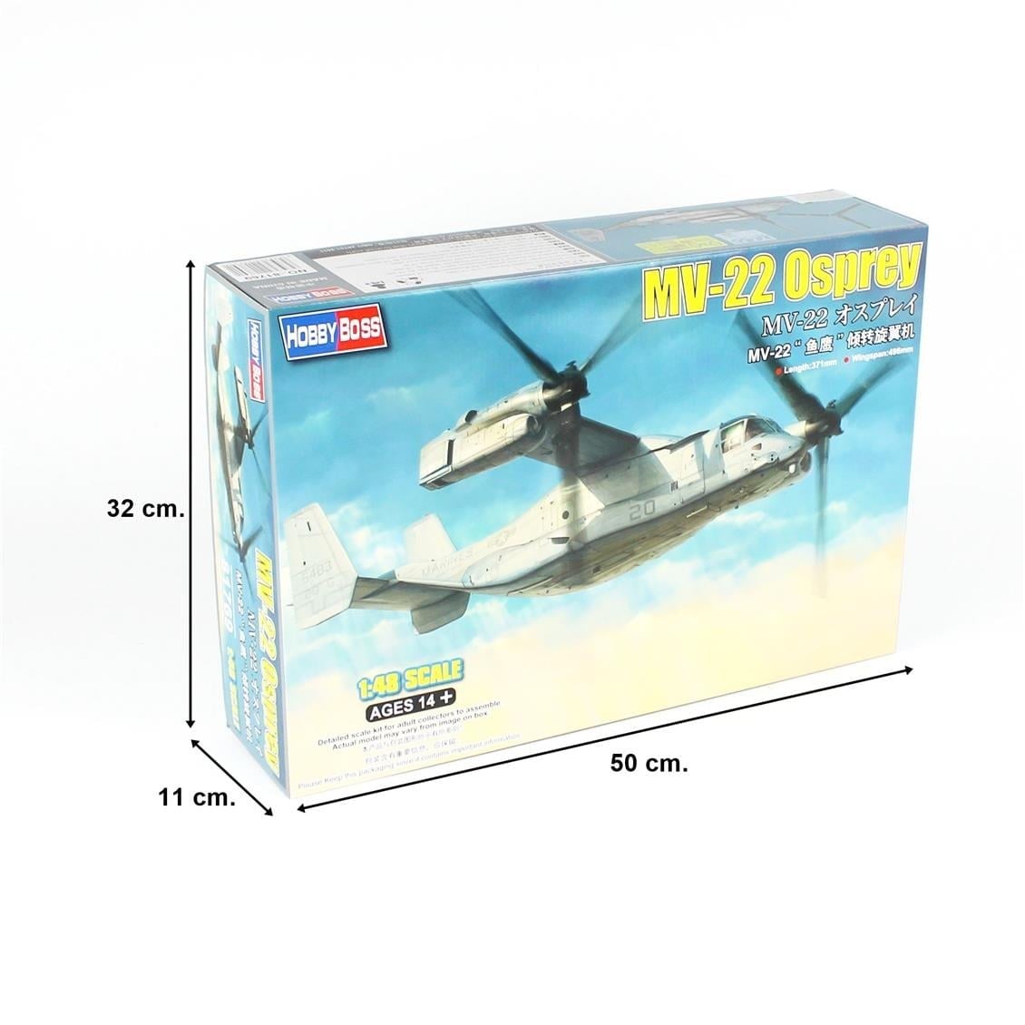 HobbyBoss 81769 1/48 Ölçek, MV-22 Osprey, Askeri Uçak, Plastik Model Kiti