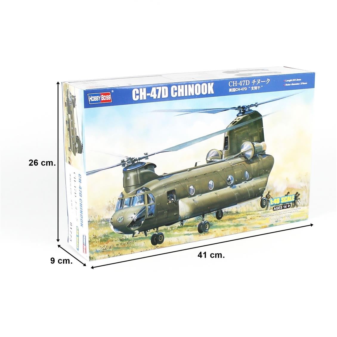 HobbyBoss 81773 1/48 Ölçek, CH-47D CHINOOK, Askeri Helikopter , Plastik Model Kiti