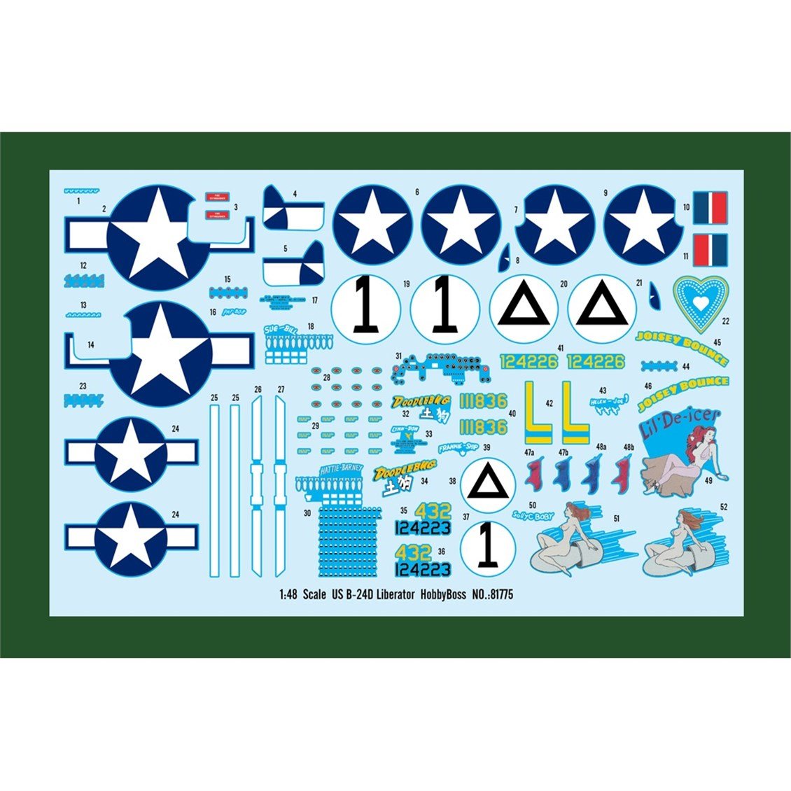 Hobbyboss 81775 1/48 Ölçek, US B-24D Liberator, Savaş Uçağı Plastik Model Kiti