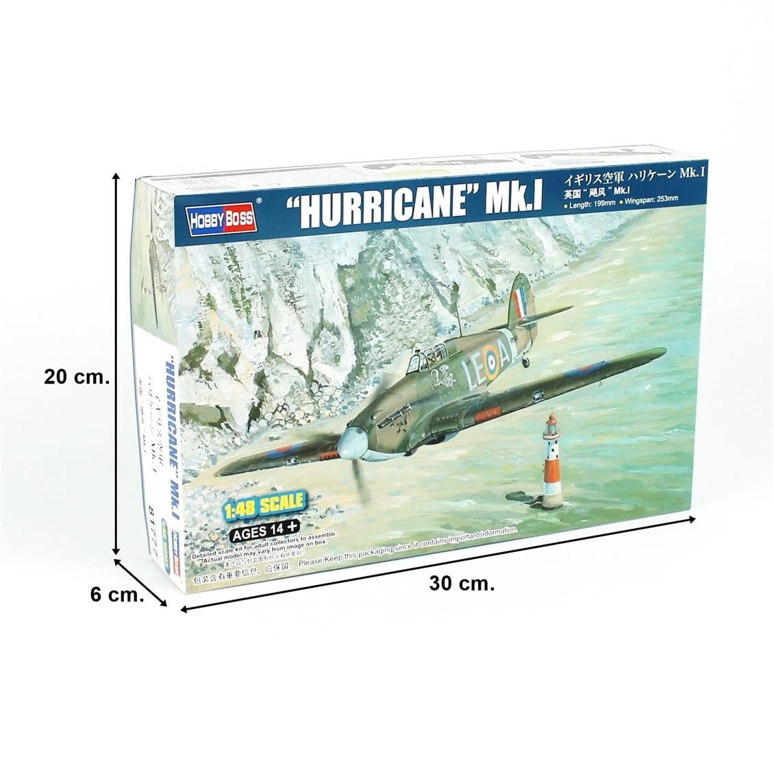HobbyBoss 81777 1/48 Ölçek, Hawker Hurricane Mk.I, Savaş Uçağı, Plastik Model Kiti