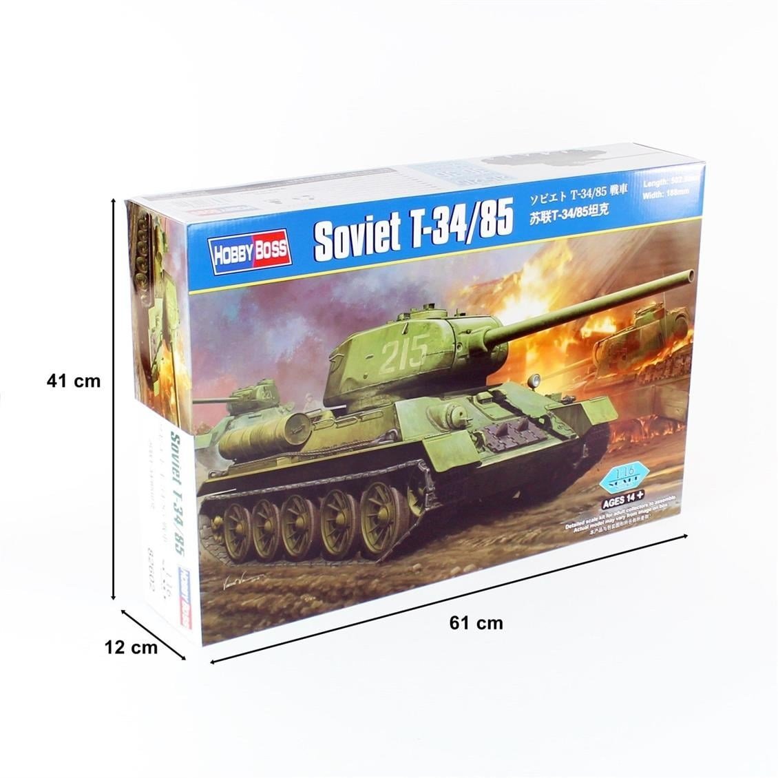 HobbyBoss 82602 1/16 Ölçek, Sovyet T-34/85 Tankı, Plastik Model Kiti
