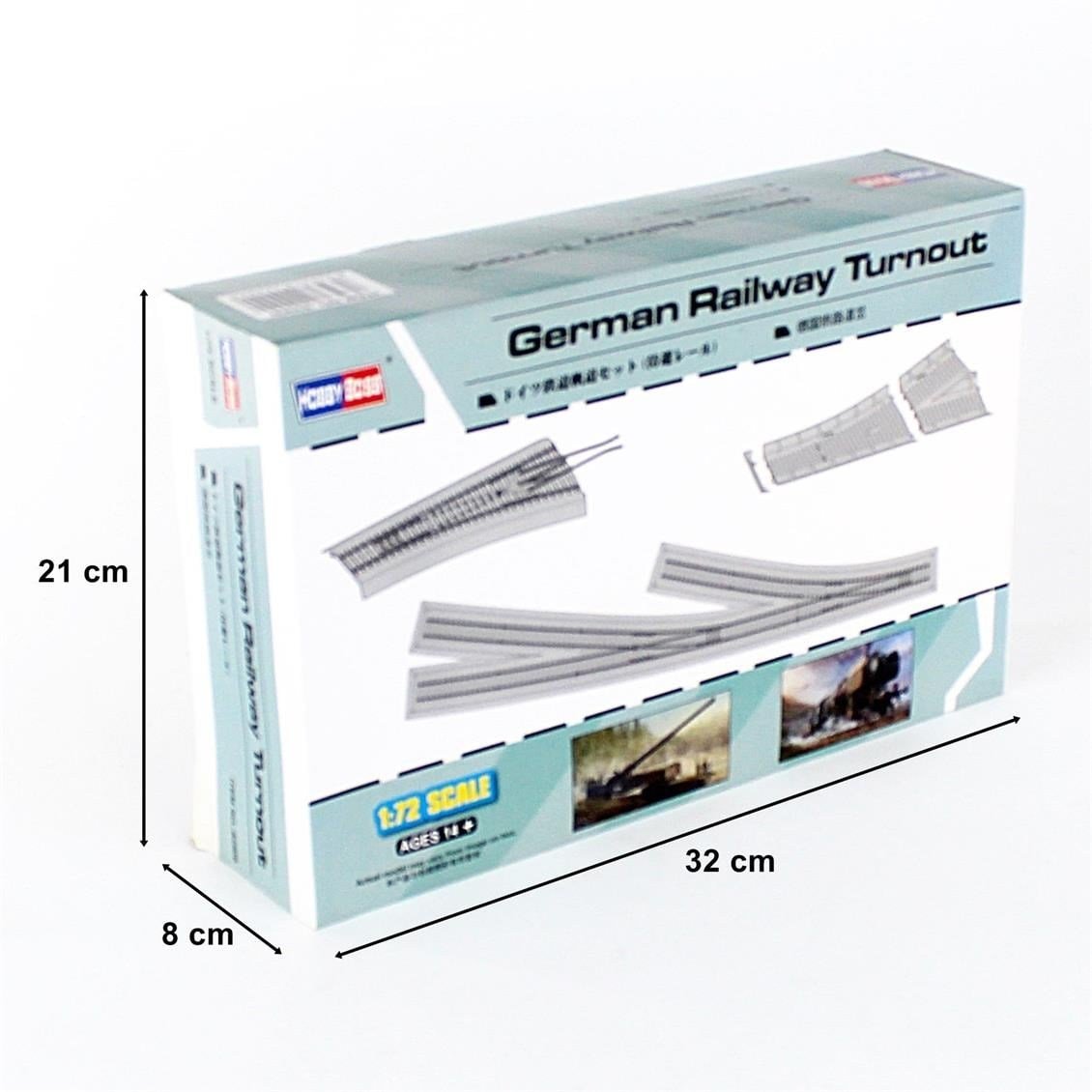 Hobbyboss 82909 1/72 Ölçek, Alman Demiryolu Dönüş Rayları, Plastik Model Kiti