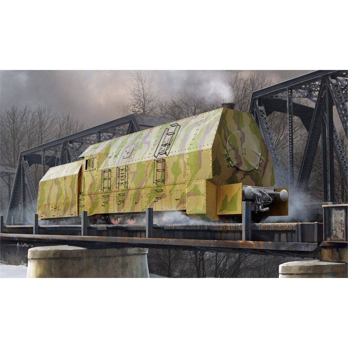 Hobbyboss 82922 1/72 Ölçek, Alman Panzerlok BR57 Zırhlı Lokomotif, Plastik Model Kiti