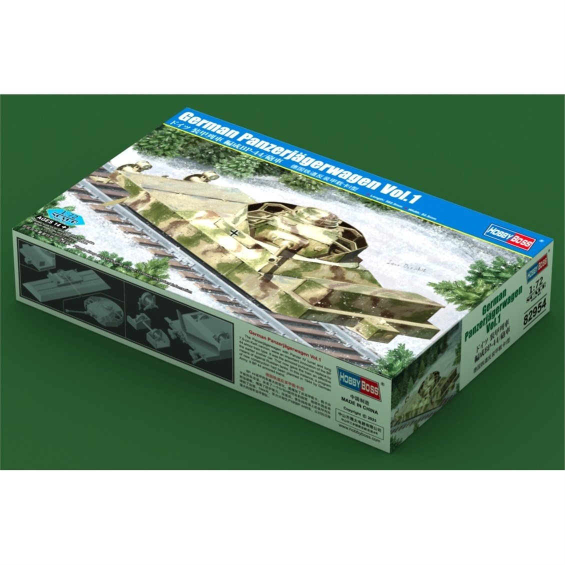Hobbyboss 82954 1/72 Ölçek, Alman Vol.1 Tank Avcısı Vagonu,Plastik Model Kiti