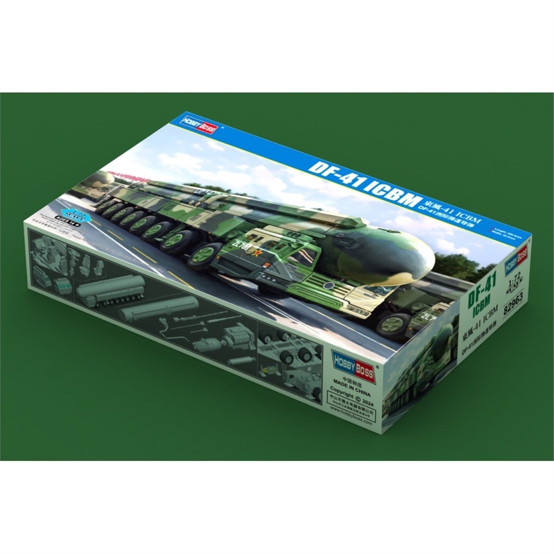 Hobbyboss 82963 1/72 Ölçek, Dongfeng DF-41 ICBM Mobil Füzesi, Plastik Model Kiti